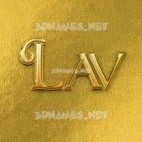 lav in All Gold style - 3D name wallpaper lav in All Gold style - 3D name wallpaper