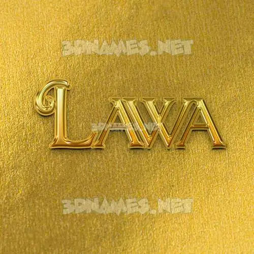 lawa in All Gold style - 3D name wallpaper lawa in All Gold style - 3D name wallpaper