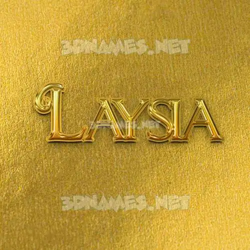 laysia in All Gold style - 3D name wallpaper