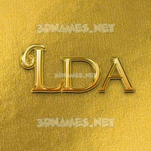 lda in All Gold style - 3D name wallpaper lda in All Gold style - 3D name wallpaper
