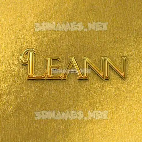 leann in All Gold style - 3D name wallpaper leann in All Gold style - 3D name wallpaper