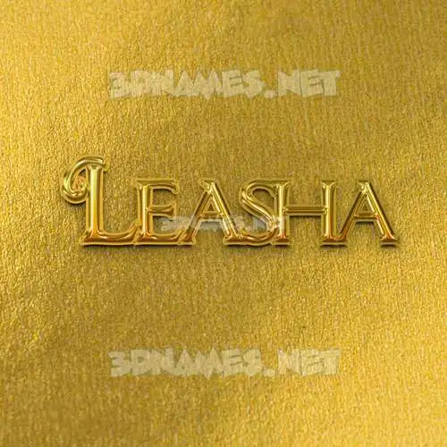 leasha in All Gold style - 3D name wallpaper leasha in All Gold style - 3D name wallpaper