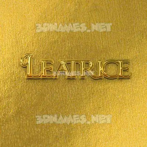 leatrice in All Gold style - 3D name wallpaper
