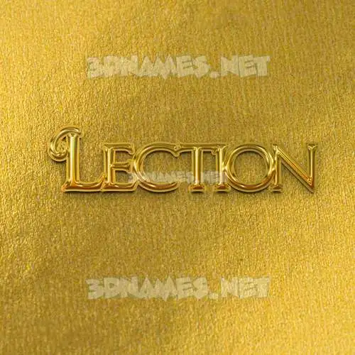 lection in All Gold style - 3D name wallpaper lection in All Gold style - 3D name wallpaper