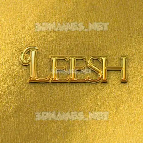leesh in All Gold style - 3D name wallpaper leesh in All Gold style - 3D name wallpaper