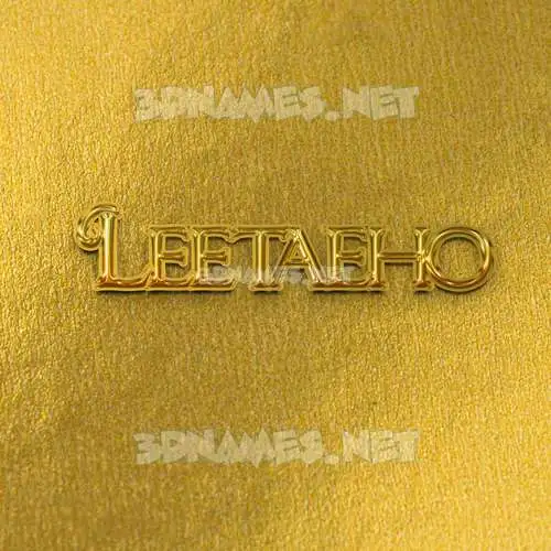 leetaeho in All Gold style - 3D name wallpaper