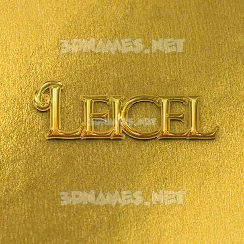 leicel in All Gold style - 3D name wallpaper leicel in All Gold style - 3D name wallpaper