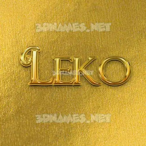 leko in All Gold style - 3D name wallpaper leko in All Gold style - 3D name wallpaper
