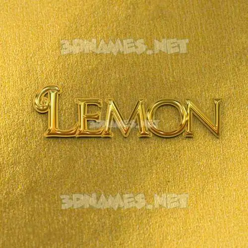 lemon in All Gold style - 3D name wallpaper lemon in All Gold style - 3D name wallpaper