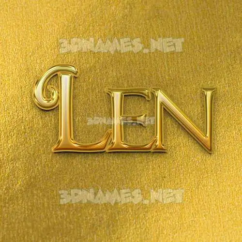 len in All Gold style - 3D name wallpaper len in All Gold style - 3D name wallpaper