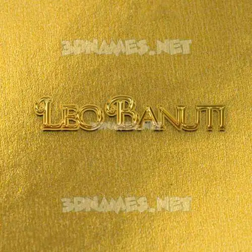 leo banuti in All Gold style - 3D name wallpaper