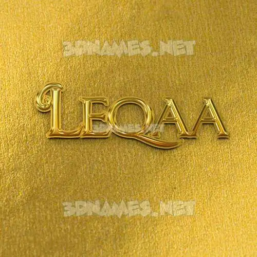 leqaa in All Gold style - 3D name wallpaper leqaa in All Gold style - 3D name wallpaper