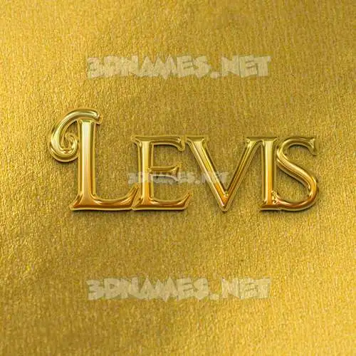 levis in All Gold style - 3D name wallpaper