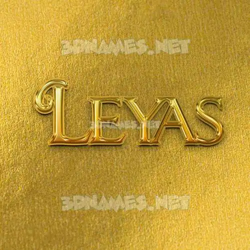leyas in All Gold style - 3D name wallpaper