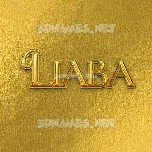 liaba in All Gold style - 3D name wallpaper liaba in All Gold style - 3D name wallpaper