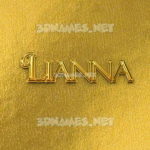 lianna in All Gold style - 3D name wallpaper