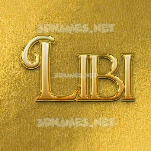 libi in All Gold style - 3D name wallpaper libi in All Gold style - 3D name wallpaper