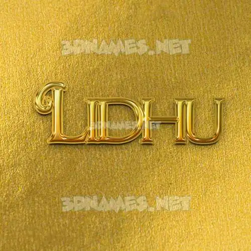 lidhu in All Gold style - 3D name wallpaper lidhu in All Gold style - 3D name wallpaper