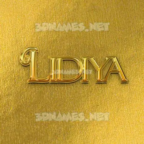 lidiya in All Gold style - 3D name wallpaper