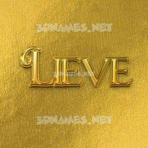 lieve in All Gold style - 3D name wallpaper lieve in All Gold style - 3D name wallpaper