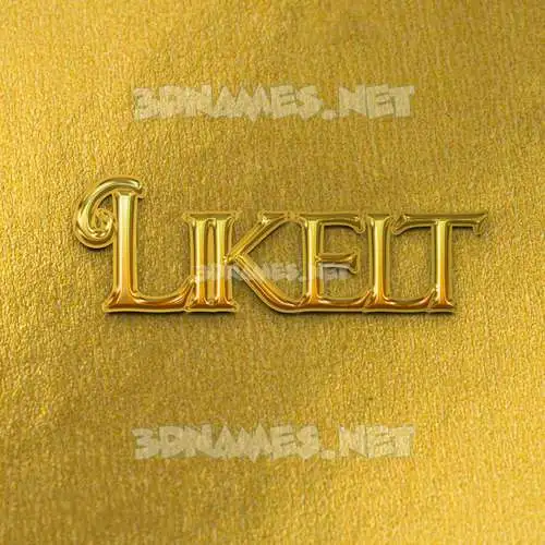 likelt in All Gold style - 3D name wallpaper likelt in All Gold style - 3D name wallpaper