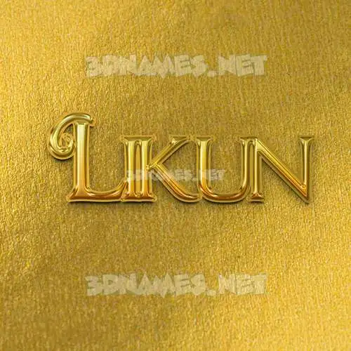 likun in All Gold style - 3D name wallpaper likun in All Gold style - 3D name wallpaper
