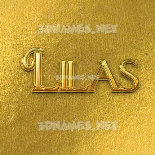 lilas in All Gold style - 3D name wallpaper lilas in All Gold style - 3D name wallpaper