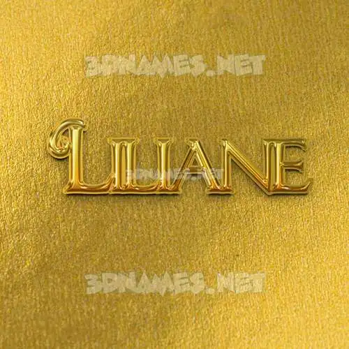 liliane in All Gold style - 3D name wallpaper