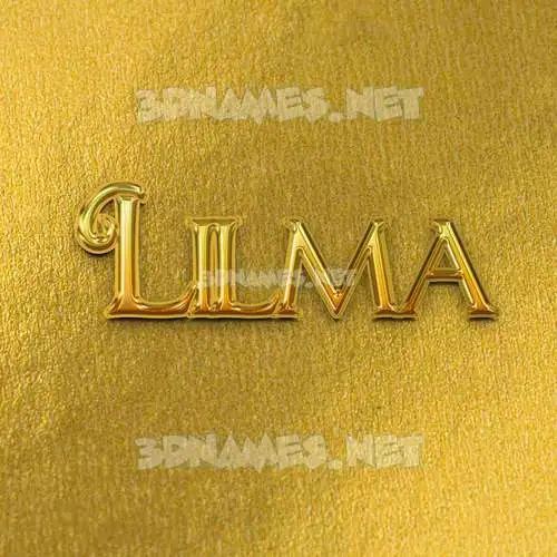 lilma in All Gold style - 3D name wallpaper lilma in All Gold style - 3D name wallpaper