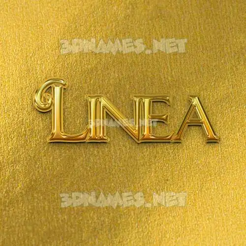 linea in All Gold style - 3D name wallpaper linea in All Gold style - 3D name wallpaper