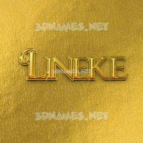 lineke in All Gold style - 3D name wallpaper lineke in All Gold style - 3D name wallpaper