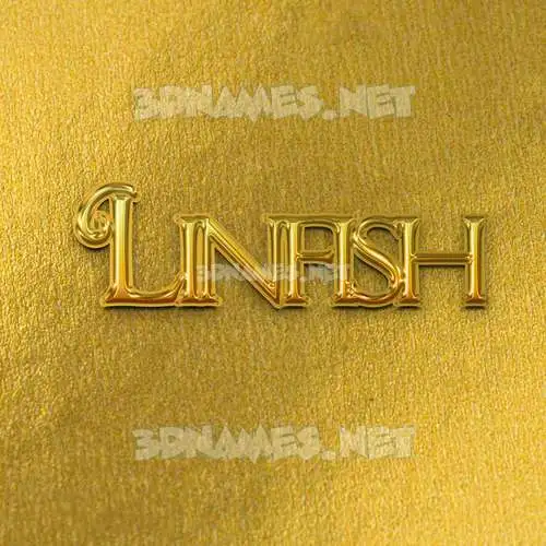 linfish in All Gold style - 3D name wallpaper linfish in All Gold style - 3D name wallpaper