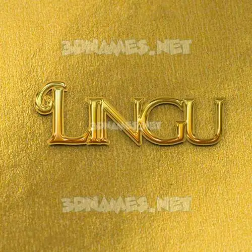 lingu in All Gold style - 3D name wallpaper lingu in All Gold style - 3D name wallpaper