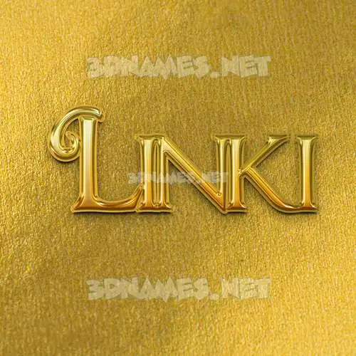 linki in All Gold style - 3D name wallpaper linki in All Gold style - 3D name wallpaper