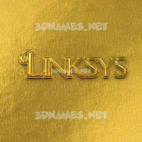 linksys in All Gold style - 3D name wallpaper