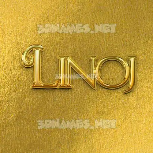 linoj in All Gold style - 3D name wallpaper linoj in All Gold style - 3D name wallpaper