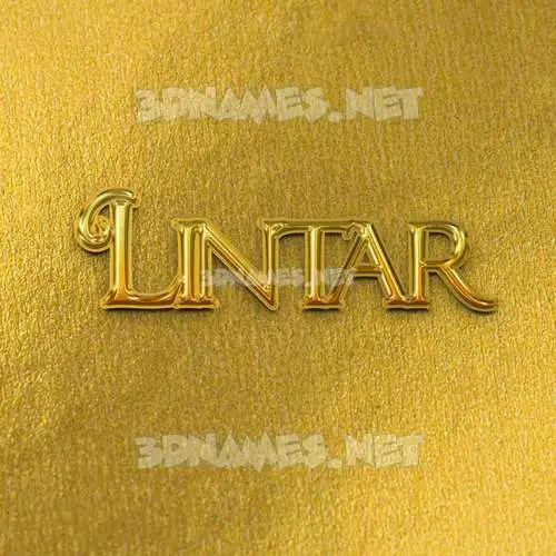 lintar in All Gold style - 3D name wallpaper lintar in All Gold style - 3D name wallpaper