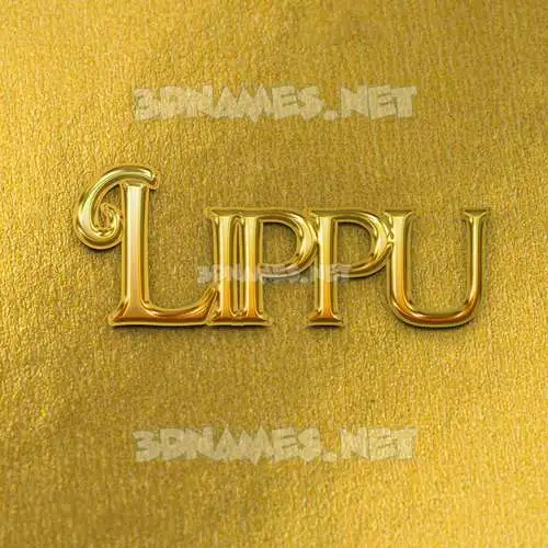 lippu in All Gold style - 3D name wallpaper lippu in All Gold style - 3D name wallpaper