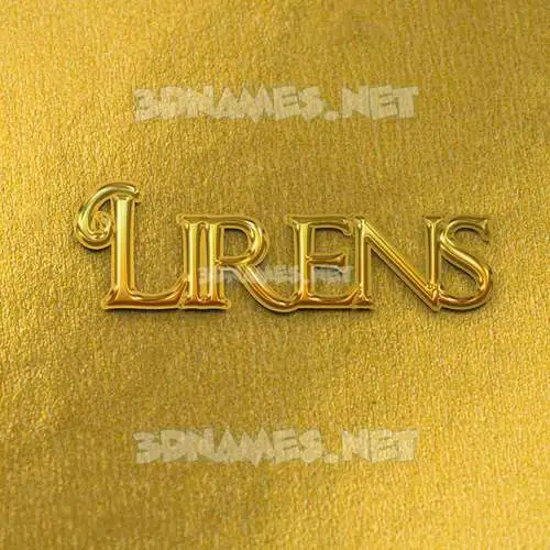 lirens in All Gold style - 3D name wallpaper lirens in All Gold style - 3D name wallpaper