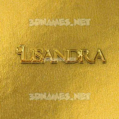 lisandra in All Gold style - 3D name wallpaper lisandra in All Gold style - 3D name wallpaper
