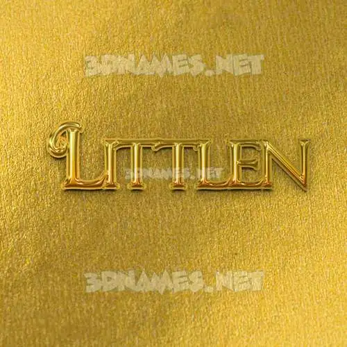 littlen in All Gold style - 3D name wallpaper littlen in All Gold style - 3D name wallpaper