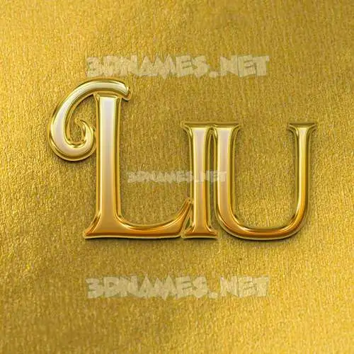 liu in All Gold style - 3D name wallpaper liu in All Gold style - 3D name wallpaper
