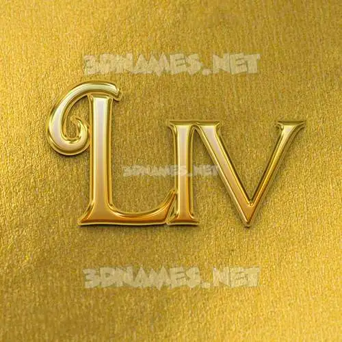 liv in All Gold style - 3D name wallpaper liv in All Gold style - 3D name wallpaper