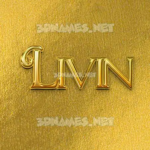 livin in All Gold style - 3D name wallpaper livin in All Gold style - 3D name wallpaper