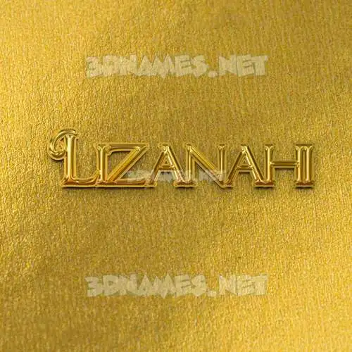 lizanahi in All Gold style - 3D name wallpaper lizanahi in All Gold style - 3D name wallpaper