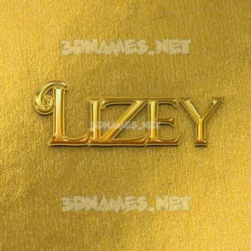 lizey in All Gold style - 3D name wallpaper lizey in All Gold style - 3D name wallpaper