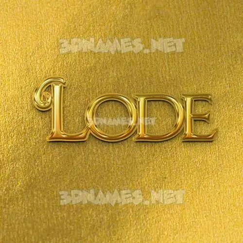 lode in All Gold style - 3D name wallpaper