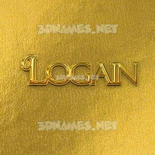 logain in All Gold style - 3D name wallpaper