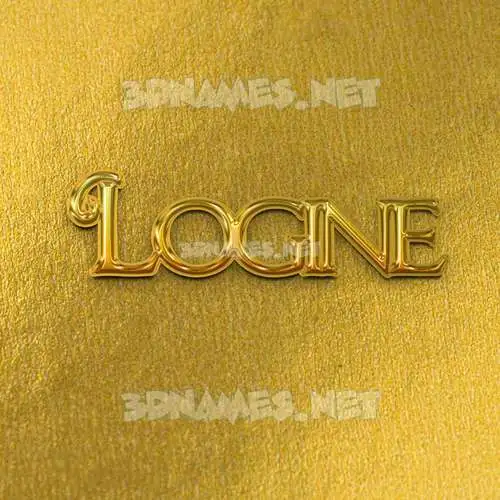 logine in All Gold style - 3D name wallpaper