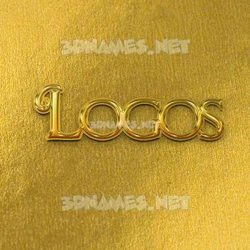 logos in All Gold style - 3D name wallpaper